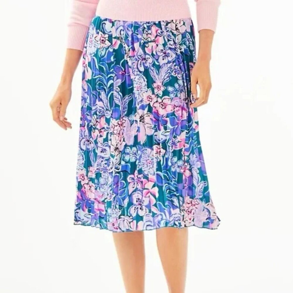 Lilly Pulitzer NWT Pleated Floral Skirt